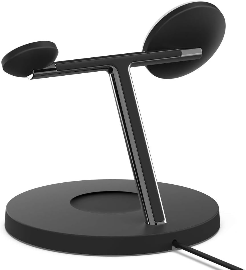 Belkin MagSafe 3-in-1 Wireless Charger, 15W iPhone Fast Charging, Apple Watch, AirPods Charging Station for iPhone 12, Pro, Pro Max, Mini, AppleWatch and AirPods