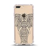 iPhone 7 Plus Shock Absorbent Case (5.5 inch screen), elephant walking Design