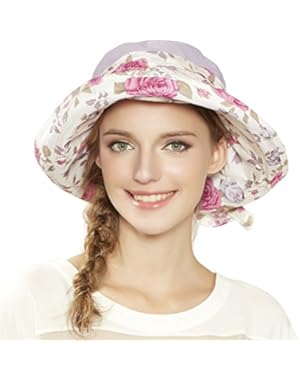 Summer Women Wide Large Brim Uv Protection Bucket Sun Hat Beach Cap