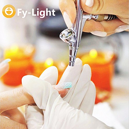 Airbrush Makeup Kit, Fy-light Cosmetic Makeup Airbrush and Compressor System for Face, Nail, Temporary Tattoos, Cake Decorating (Pink)