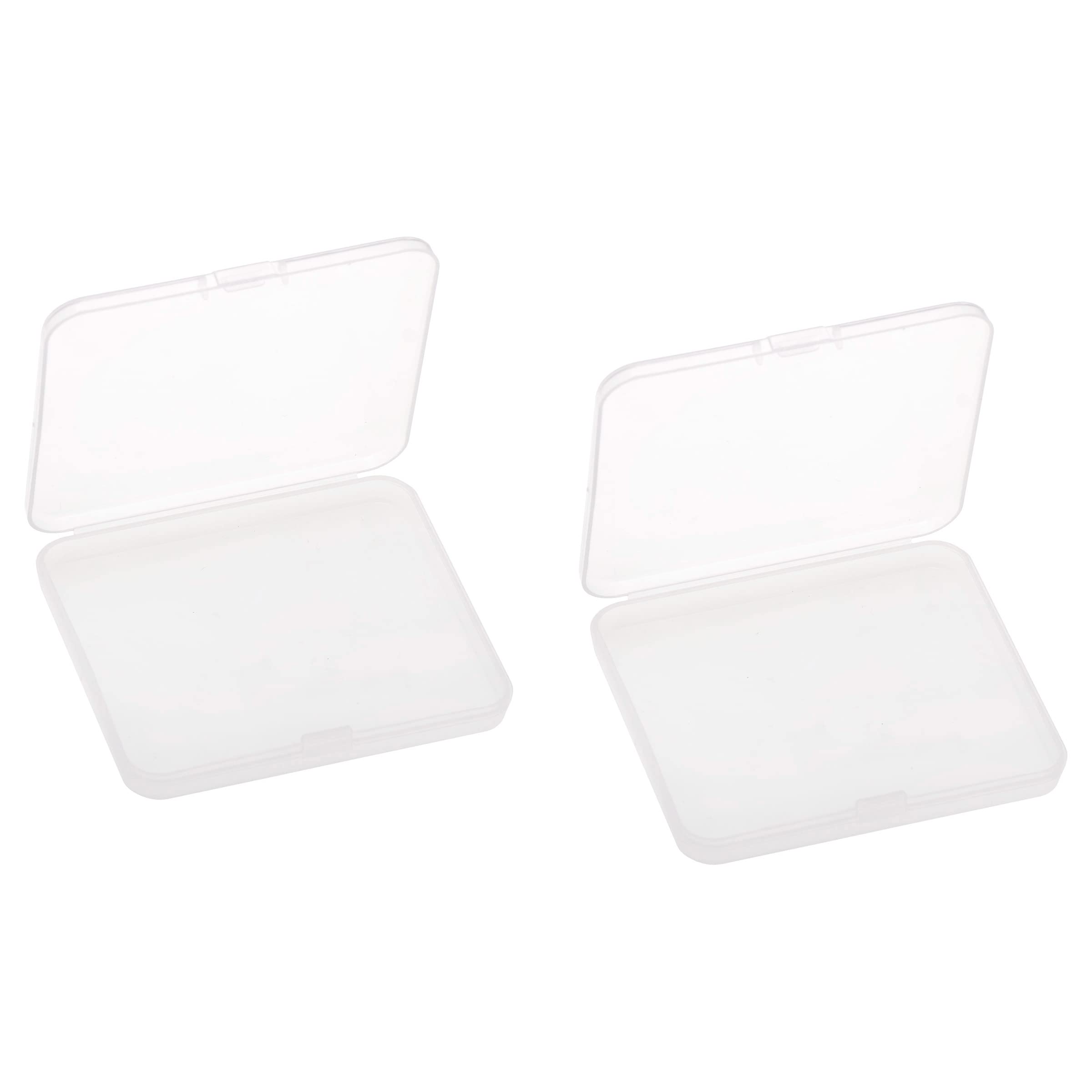 Photo 1 of Paialco Clear Plastic Flat Rectangle Storage Box for Beads and Tools, 3 Inches