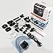 Lightdow LD6000 WiFi 1080P HD Sports Action Camera Kit - App Remote Control 30m Waterproof 2.0 Inch LCD Screen 170 Degree Wide Angle 2 Rechargeable Batteries and Mounting Accessories (Blue+WiFi)