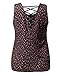 Plus4u Women's Floral Print Sleeveless Woven Chiffon Blouse Top