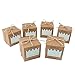 AerWo 50pcs Little Prince Baby Shower Favor Boxes + 50pcs Twine Bow, Rustic Kraft Paper Candy Bag Gift Box for Baby Shower Party Supplies Cute 1st Birthday Boy Decoration, Blue