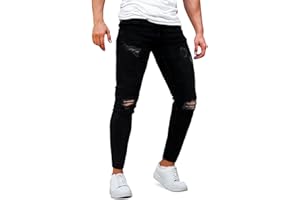 GINGTTO Skinny Jeans for Men Stretch Slim Fit Ripped Distressed