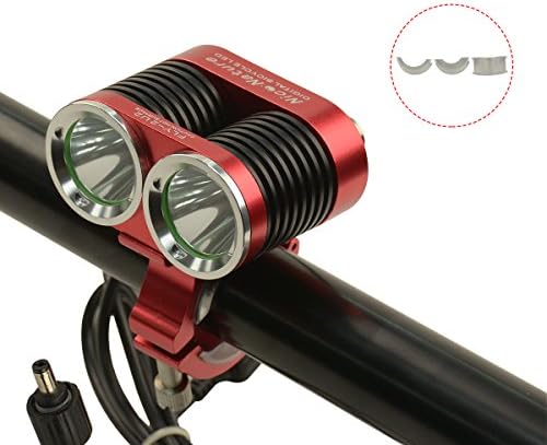NICO 8.4V 12V 2000LM 2 X CREE XML U2 LED Bicycle Light Bike Head Lamp &amp; Waterproof power Headlight Headlamps Hard Anodized