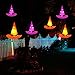 YUNLIGHTS Halloween Decorations 6Pcs Witchs Hat Decor Light 33ft String Lights for Indoor,Outdoor,Garden, Trees, Party Decor
