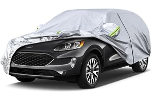 Koukou SUV Car Cover Custom Fit Ford Escape from 2000 to 2025,Waterproof Car Cover All Weather for Automobiles Outdoor Indoor with Zipper Door, Sun Rain Dust Snow Protection.