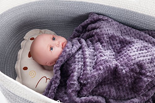 ICEBLUE Spacious Soft Moses Basket Cradle Bedding Set Nursery Storage Basket Toy Basket Baby Shower gift set (gender-neutral)