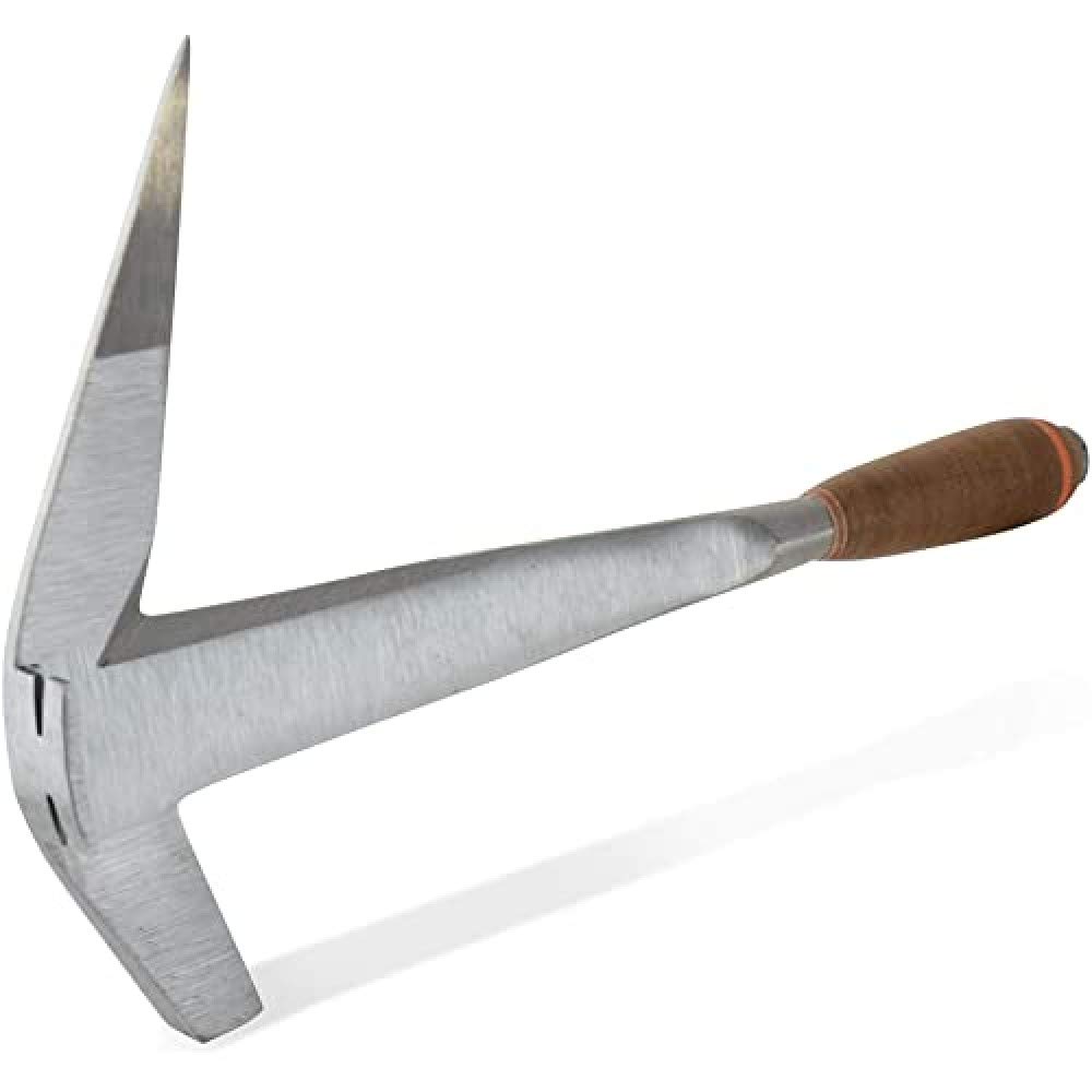 Left-Handed French Hammer - Hand-Forged Hammer - Leather Handle - Nail Puller - Polished