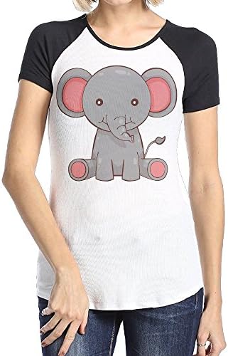 Askdji2 Women's Two-Toned T-Shirt-Vintage The Elephant In A Daze Black