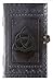 QualityArt Handmade Distressed Leather Journal Distressed Leather Notebook Triquetra Knot Diary Sketchbook Travel Blank Book 9X5 Inches Black Christmas gifts