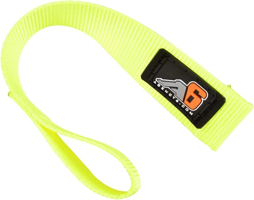 Agency 6 Winch Hook Pull Strap - Safety Yellow - 1.5 INCH Wide - Heavy Duty - Made in The U.S.A.