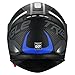 TRIANGLE Full Face Dual Visor Matte Black Street Bike Motorcycle Helmet (Medium, Matte Blue)
