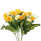 SOLEDI 1 Bunch 25-stem Artificial Flower Dianthus Caryophyllus Carnation Fake Silk Flower Plastic Flower Arrangement Wedding Party Home Garden Decor Room Decoration New