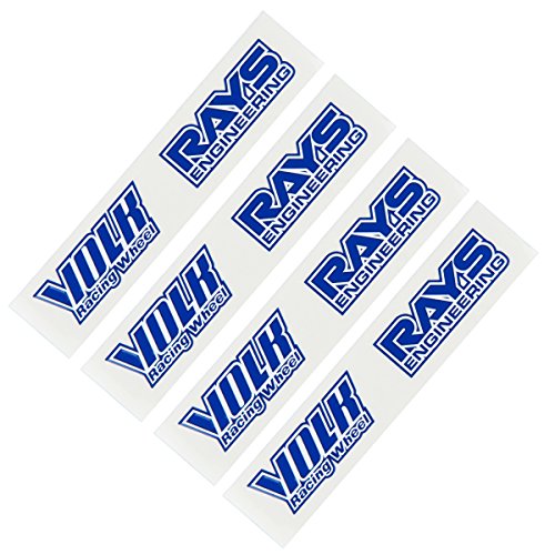 4 PCS Volk RAYS Car Wheel sticker Decal Compatible with 17-19 inches wheels (Blue)