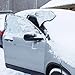 Windshield Cover - Car Windshield Cover for Snow with Mirror Covers + 4 Magnetic Edges + Elastic Hooks Design, Windproof Waterproof Anti-UV Auto Windshield Shade, All Weather Guard for Ice