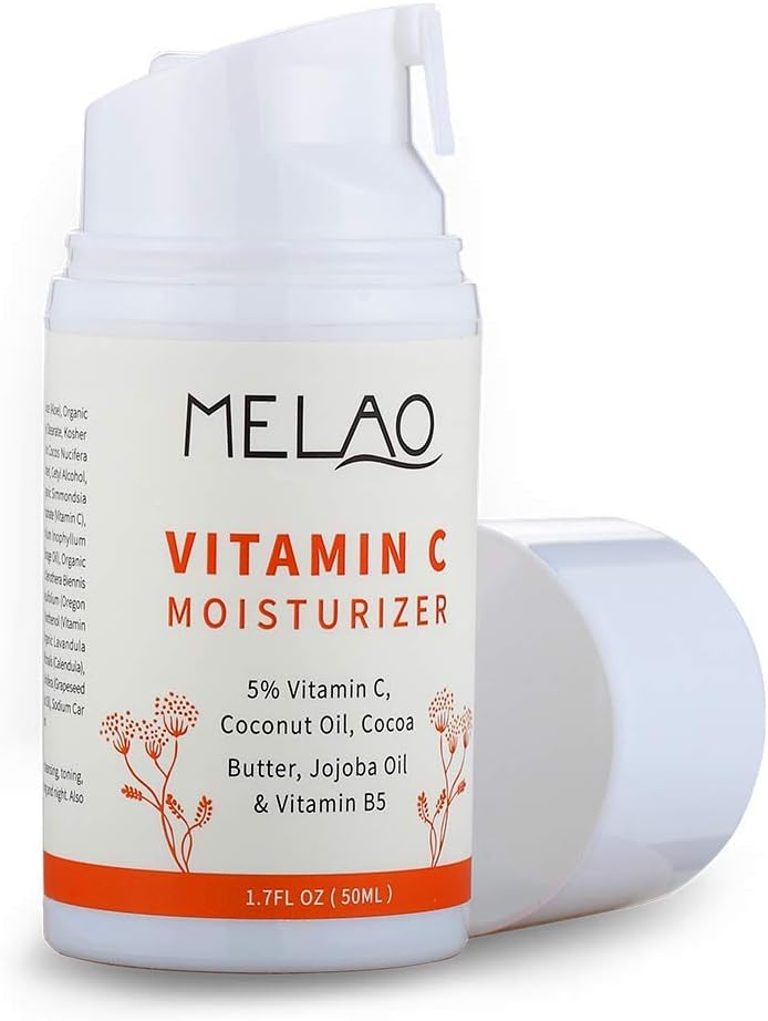 Wumal Natural Vitamin C Moisturizer Cream for Face, Neck & Décolleté for Anti-Aging, Hydrating, Wrinkles, Brightens Whitening Skin, Smoothing, Tightening, Age Spots, Skin Tone, Firming Dark Circles