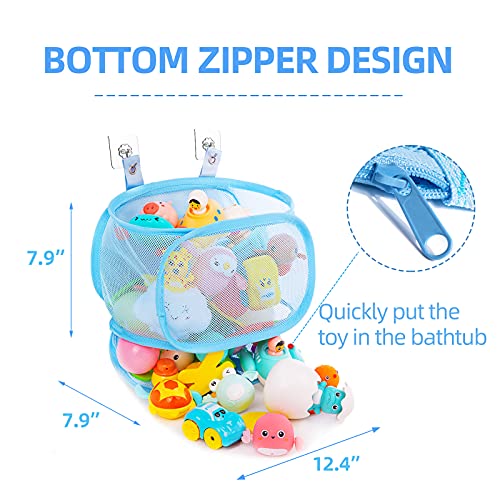 Bath Toy Organizer with Fixed Opening, Standing Bath Toy Holder, 4