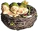 Top Collection Miniature Fairy Garden and Terrarium Sleeping Twin Fairy Babies in Nest Statue