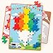 PLUS PLUS - BIG - BIG Picture Puzzles, Basic Color Mix - Construction Building Stem Toy, Interlocking Large Puzzle Blocks for Toddlers and Preschool
