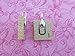 CleverDelights Teardrop Bails - Shiny Silver Color - 100 Pack - 16x5mm - Small Glue On Bails
