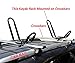 AA-Racks J-Bar Rack for Kayak Carrier Canoe Boat Paddle Board Surfboard Roof Top Mount on Car SUV Truck Crossbar with 16 Ft Ratchet Lashing Straps