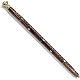Boscaiola24 Handcrafted Walking Rule Swagger Decorative Wooden Stick with Brass Inlay Design Walking Swagger Stick Steampunk Gears 22 inch with Brass Cap Diamond on Top