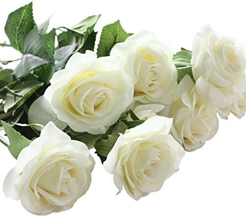 Haplain Real Touch 10Pcs Rose Bouquets Wedding Valentine's Day Birthday Party Christmas Decor