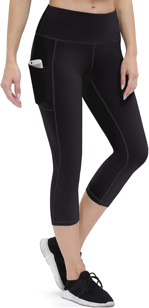 ALONG FIT Yoga Pants for Women with Pockets, Compression Workout Leggings Tummy Control: Clothing