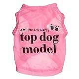 Ollypet Dog Clothes America's Next Top Model Cotton Dog Shirt Pet Vest Pink S