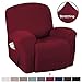 H.VERSAILTEX Super Stretch Recliner Cover Recliner Couch Covers Recliner Chair Cover Form Fitted Non Slip Reclining Slipcovers for Standard Large Recliner, Soft Thick (1 Pack, Burgundy Red)