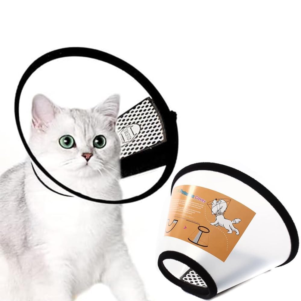 1 Pcs Dog Cone Collar Elizabethan Neck Collar Adjustable Pet Cone Protective Collar Cat Cone Collar for Dogs and Cats