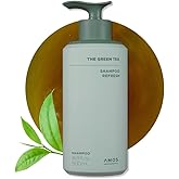 AMOS PROFESSIONAL The Green Tea Shampoo Refresh for Thinning Hair, Korean Shampoo for Oily Scalp l Deep Cleans, Strengthening Hair, All Hair Types, 16.9 fl. oz.