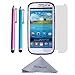 S3 Case, Wisdompro® 3 Pack Bundle of Color and Graphic Soft TPU Gel Protective Case Covers for Samsung Galaxy S III / S3 (Jellyfish Butterfly Pattern)