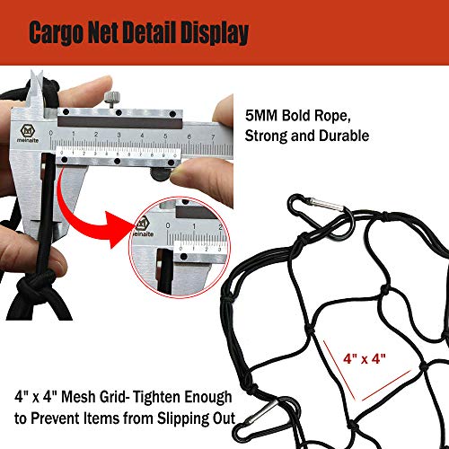 MaiSTAR Tech Cargo Net for Roof Rack 3'x4' Stretches to 6'x8', Car