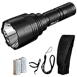 Nitecore P30 1000 Lumen 676 Yard Long Throw LED Flashlight with 2x LumenTac CR123A Batteries