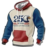 Men's American 250Th Anniversary Print Hoodie Usa 250Th Anniversary Shirt Patriotic Flag Hoodie