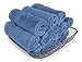 SALBAKOS Luxury Hotel & Spa Turkish Cotton 12-Piece Washcloth Set for Bath - Shower | Toallas De Baño, 13 x 13 Inch, Blue