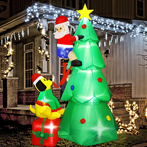 SAND MINE 8ft Christmas Inflatables Tree, Christmas Inflatables Blow Up