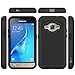 Galaxy J1 Case (2016), Galaxy Amp 2 Case, CoverON [HexaGuard Series] Slim Hybrid Hard Phone Cover Case for Samsung Galaxy J1 2016 (ATT) / Samsung Galaxy Amp 2 (Cricket) - Black/Black
