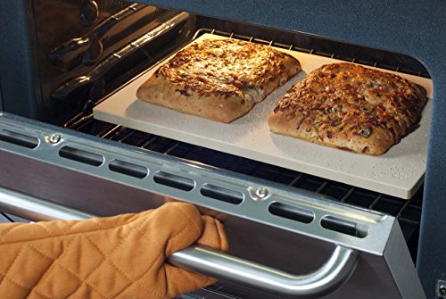 Pizzacraft PC9899 20 x 13.5 Rectangular ThermaBond Baking/Pizza Stone for Oven or Grill (Renewed)