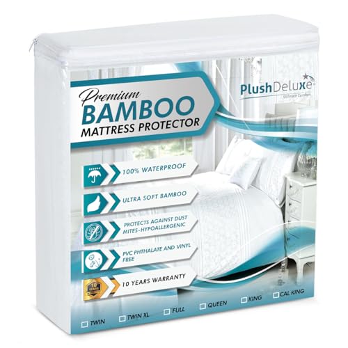 PlushDeluxe Bamboo Mattress Protector