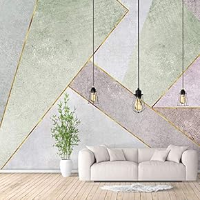 Wall Murals for Bedroom Abstract Geometric Theme Removable Wallpaper Peel and Stick Wall Stickers - 66x96 inches
