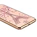 iPhone 8 Plus Case, iPhone 7 Plus Case, LONTECT Eiffel Tower Floral Clear Design Pattern Printing Soft TPU Gel Slim Back Protective Case Scratch Resistant for Apple iPhone 8 Plus/iPhone 7 Plus