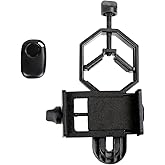 Celestron – Smartphone Adapter and Bluetooth Remote for Telescope, Binoculars & Spotting Scopes – Capture Images & Video Through Your Optics – Simple, Durable, Metal Body - Compact and Travel-friendly