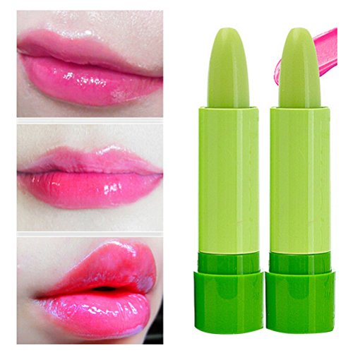 Eshylala Magic Temperature Change Color Lipstick Moisture Green to Pink Lip Balm