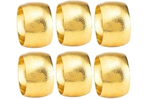 ZILO NOVELTIES Gold Napkin Rings Set of 6 Christmas Napkin Rings (Gold Ring)