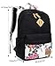Leaper Floral Backpacks Backpacks Bags bags Set 3 in 1 Black