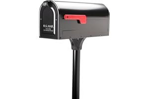 Architectural Mailboxes 7680B-10 MB1 Mount Mailbox and in-Ground Post Kit, Medium, Bl